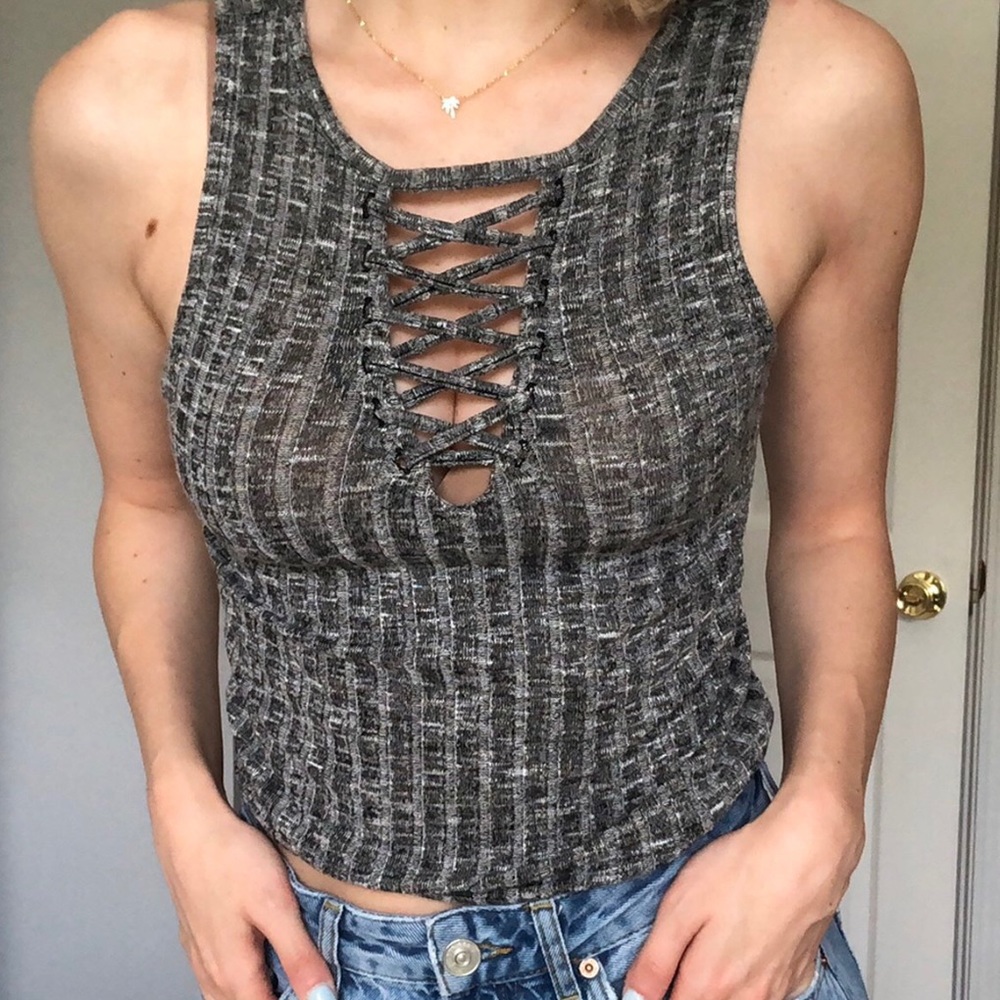 American eagle gray tank top
